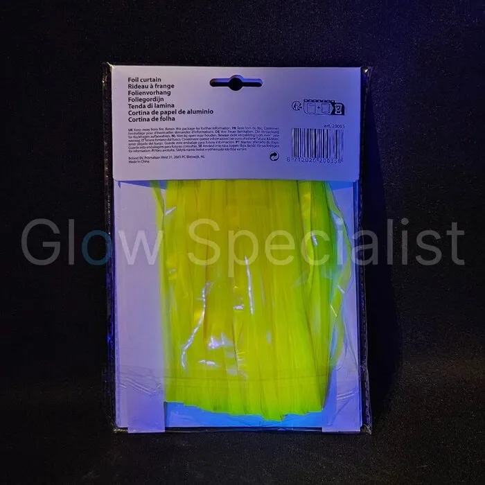 UV / BLACKLIGHT DEURGORDIJN - NEON GEEL