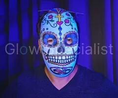 Glow Specialist MASK - DIA DE LOS MUERTOS - UV / BLACKLIGHT - CHOICE OF 3