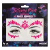 Moon FACE JEWELS - UV / BLACKLIGHT - NEON PINK