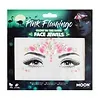 Moon FACE JEWELS - GLOW IN THE DARK - PINK FLAMINGO