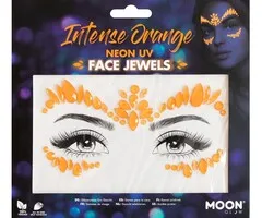Moon FACE JEWELS - UV / BLACKLIGHT - NEON ORANJE