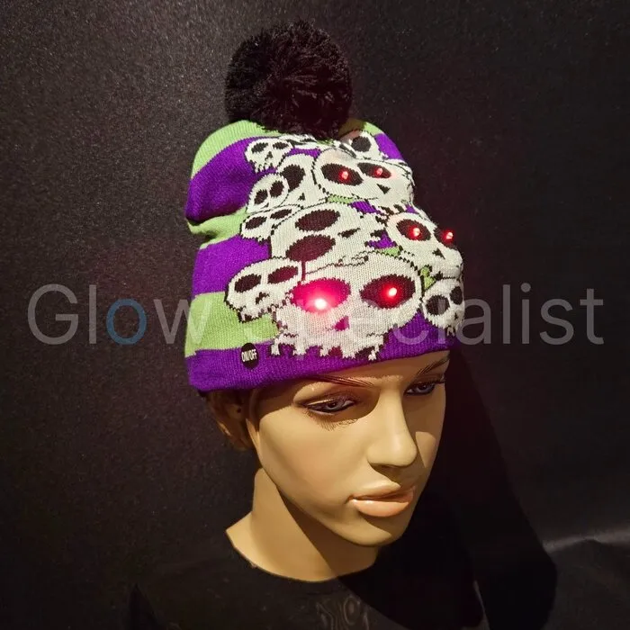 Glow Specialist LED BEANIE - HALLOWEEN - CHOICE OF 3