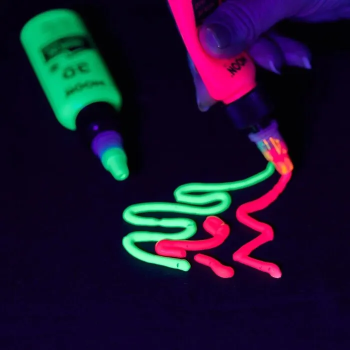 Moon FABRIC PAINT - UV/BLACKLIGHT - NEON BLUE
