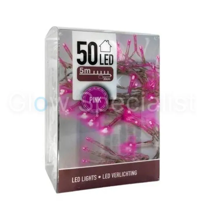 LED LIGHTS - 50 LAMPJES - ROZE