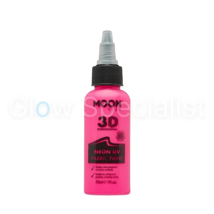 Moon FABRIC PAINT - UV/BLACKLIGHT - NEON PINK