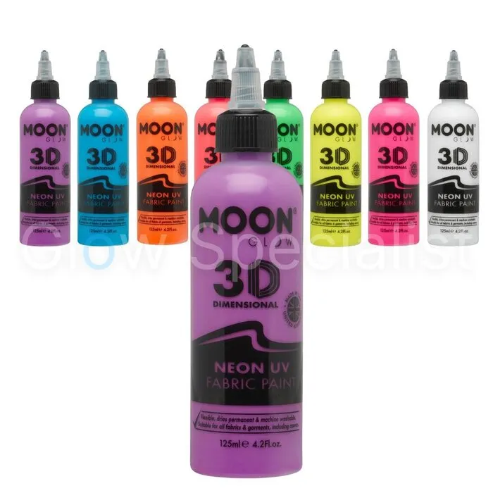 Moon FABRIC PAINT - UV/BLACKLIGHT - NEON PURPLE