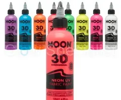 Moon FABRIC PAINT - UV/BLACKLIGHT - NEON RED