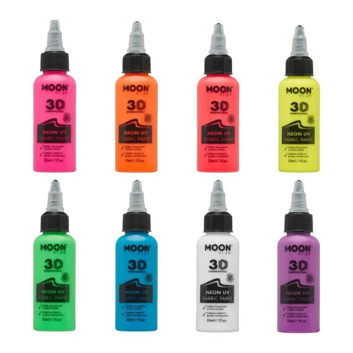 Moon FABRIC PAINT - UV/BLACKLIGHT - NEON YELLOW
