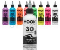 Moon FABRIC PAINT - UV/BLACKLIGHT - NEON WHITE