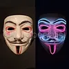 MASK WITH LED - EL-WIRE - VENDETTA
