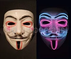 MASK WITH LED - EL-WIRE - VENDETTA