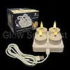 Glow Specialist 4 OPLAADBARE LED THEELICHTEN - INCL. OPLADER - WIT