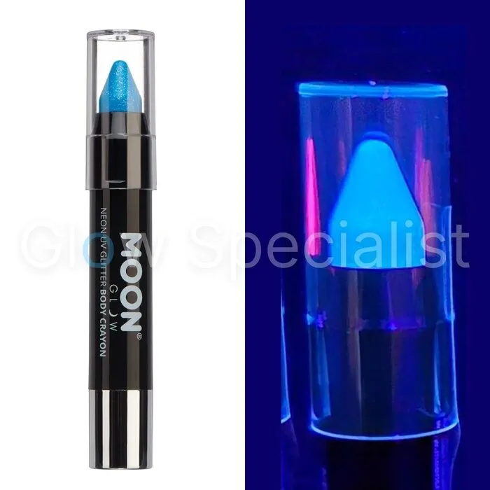 Moon BODY CRAYON - PAINT STICK - GLITTER - UV / BLACKLIGHT