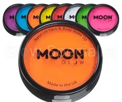 Moon FACE PAINT CAKE POT - UV / BLACKLIGHT - NEON - 36 G