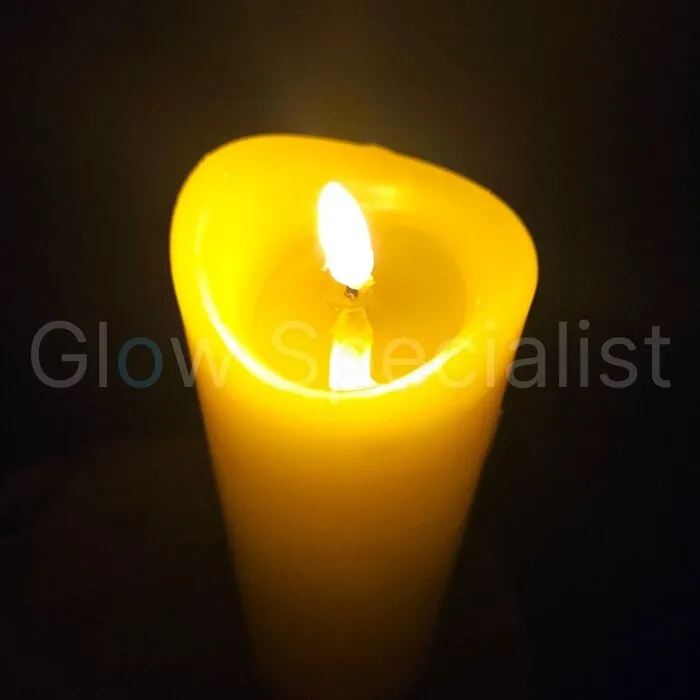 LED CANDLE - WAX - PINK - WITH TIMER - Ø 7 X H 20 CM