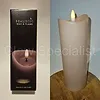 LED KAARS - WAX - ROZE - MET TIMER - Ø 7 X H 20 CM
