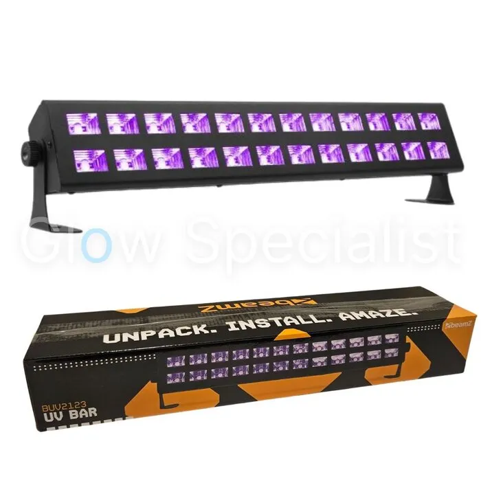 BeamZ BeamZ BUV2123 – UV LED Bar 2×12×3W – Powerful blacklight