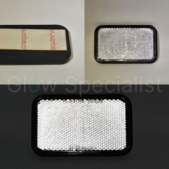 RECHTHOEKIGE REFLECTOR WIT - 100 X 62 MM - ZELFKLEVEND