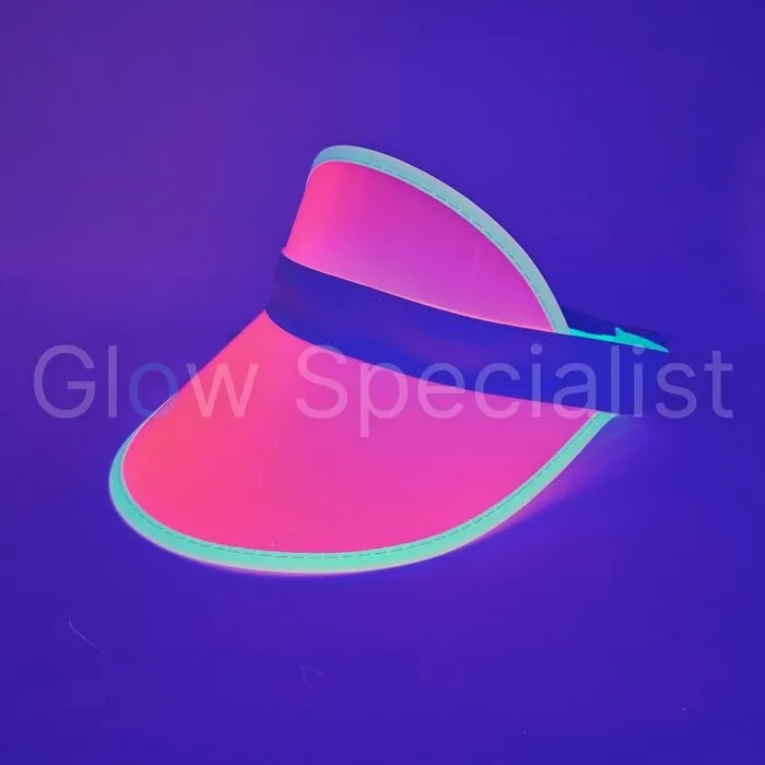 UV/BLACKLIGHT - NEON SUN VISOR - PINK