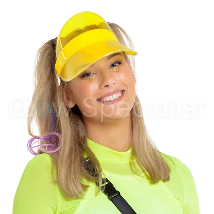 UV/BLACKLIGHT - NEON SUN VISOR - YELLOW