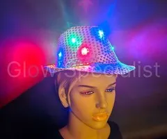 LED GLITTER PAILLETTEN HOEDJE