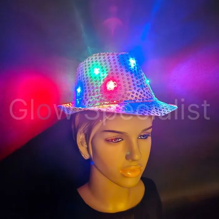 LED GLITTER PAILLETTEN HOEDJE
