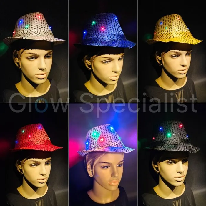 LED GLITTER PAILLETTEN HOEDJE