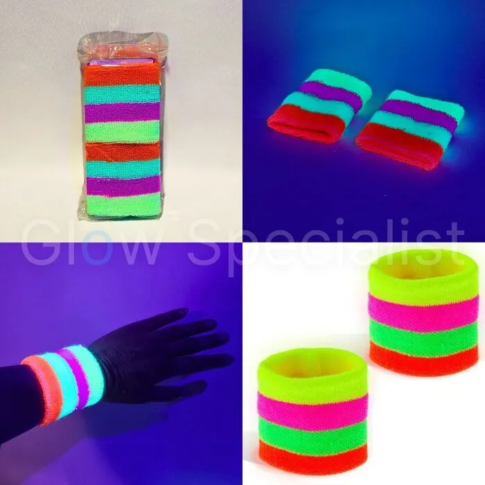 Glow Specialist UV NEON POLSBANDJES - MULTICOLOR - SET VAN 2