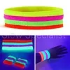 Glow Specialist UV NEON HOOFDBAND + 2 POLSBANDJES - 3-DELIGE SET - MULTICOLOR