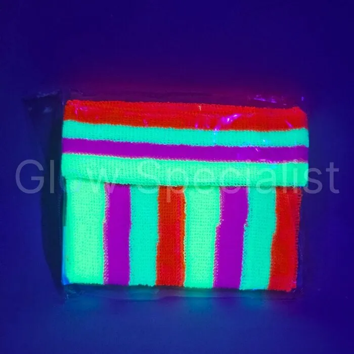 Glow Specialist UV NEON HOOFDBAND + 2 POLSBANDJES - 3-DELIGE SET - MULTICOLOR