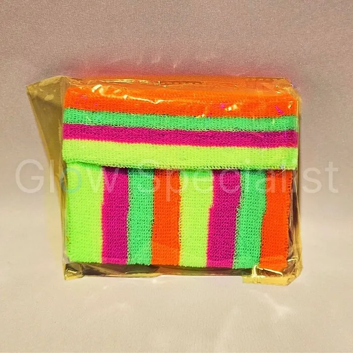 Glow Specialist UV NEON HOOFDBAND + 2 POLSBANDJES - 3-DELIGE SET - MULTICOLOR