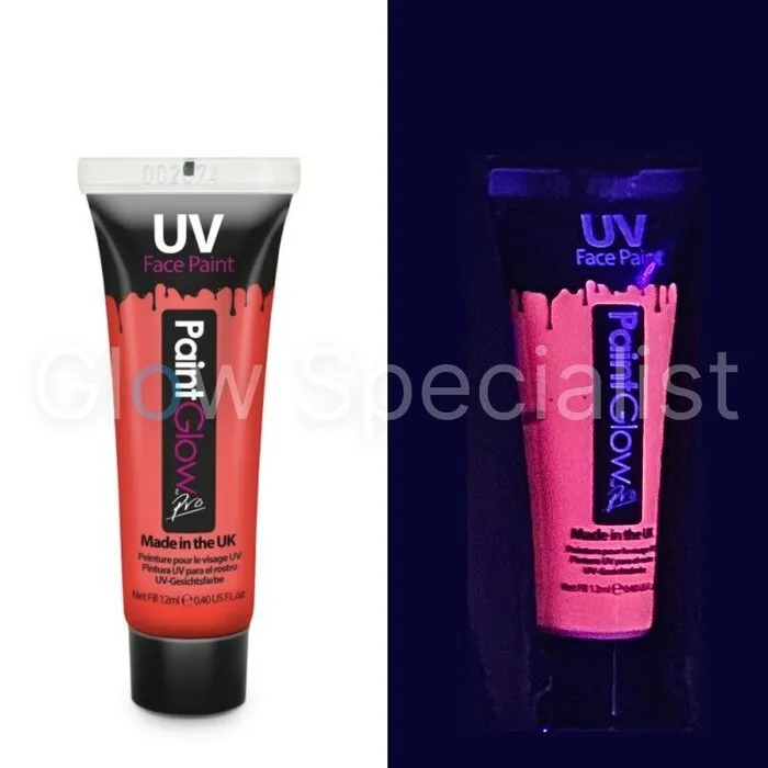 PaintGlow PAINTGLOW BLACKLIGHT FACE & BODY PAINT KIT - SET VAN 6 TUBES - INCL. UV-LAMPJE