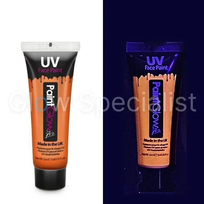 PaintGlow PAINTGLOW BLACKLIGHT FACE & BODY PAINT KIT - SET VAN 6 TUBES - INCL. UV-LAMPJE