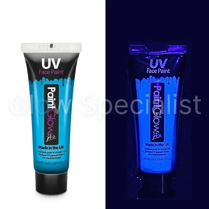 PaintGlow PAINTGLOW BLACKLIGHT FACE & BODY PAINT KIT - SET VAN 6 TUBES - INCL. UV-LAMPJE