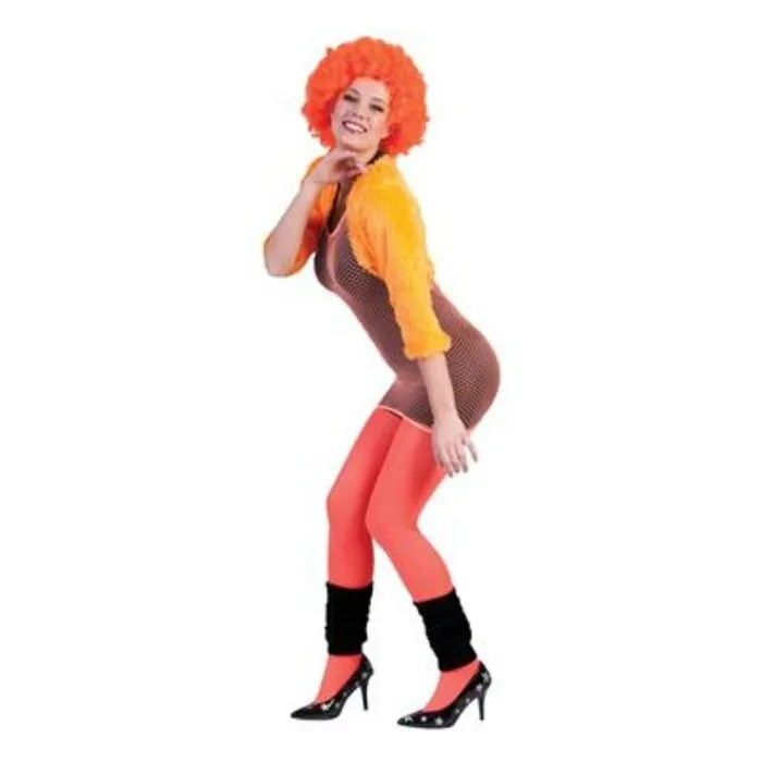 FISHNET DRESS - UV / BLACKLIGHT - NEON ORANGE