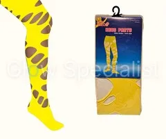 PANTY MET GROTE GATEN - UV / BLACKLIGHT - NEON GEEL