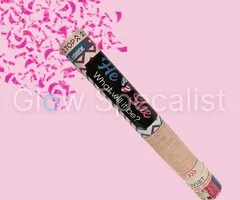 CONFETTI KANON - GENDER REVEAL - 38 CM - ROZE