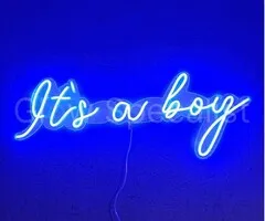 LED NEON SIGN - IT'S A BOY - BLUE