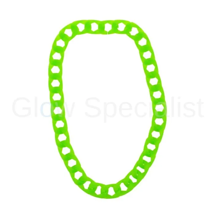 NECKLACE - LARGE LINK CHAIN - UV / BLACKLIGHT - NEON