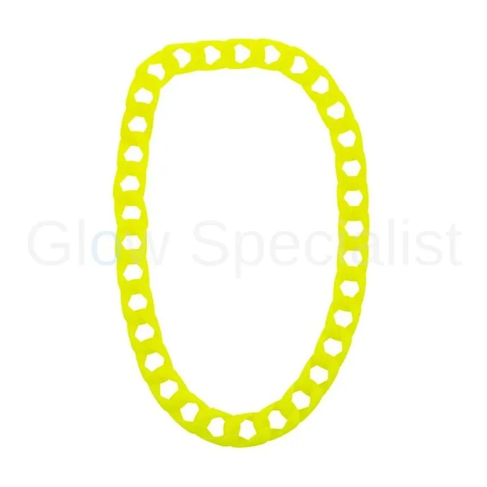NECKLACE - LARGE LINK CHAIN - UV / BLACKLIGHT - NEON