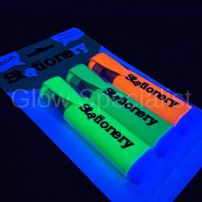 UV NEON MARKERS - SET OF 3