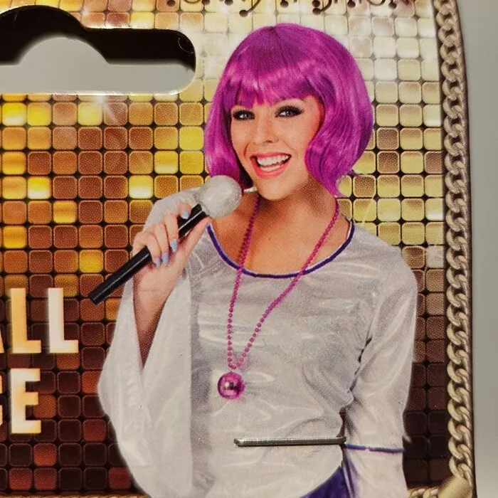 KETTING MET DISCO BAL - ROZE, ZILVER OF GOUD