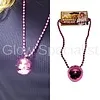 NECKLACE WITH DISCO BALL - PINK, SILVER OR GOLD