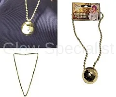 NECKLACE WITH DISCO BALL - PINK, SILVER OR GOLD