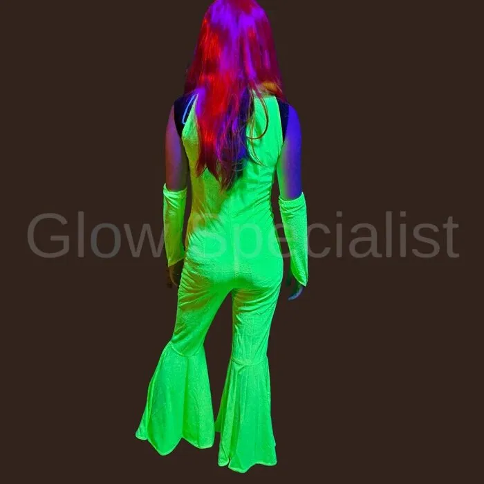 JUMPSUIT  NEON GEEL - UV / BLACKLIGHT - XS