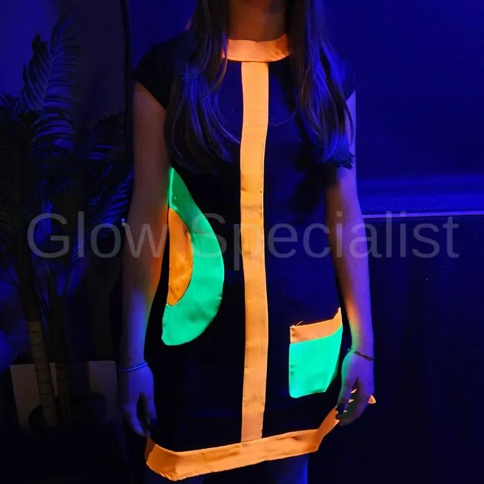 NEON RETRO DRESS - UV / BLACKLIGHT