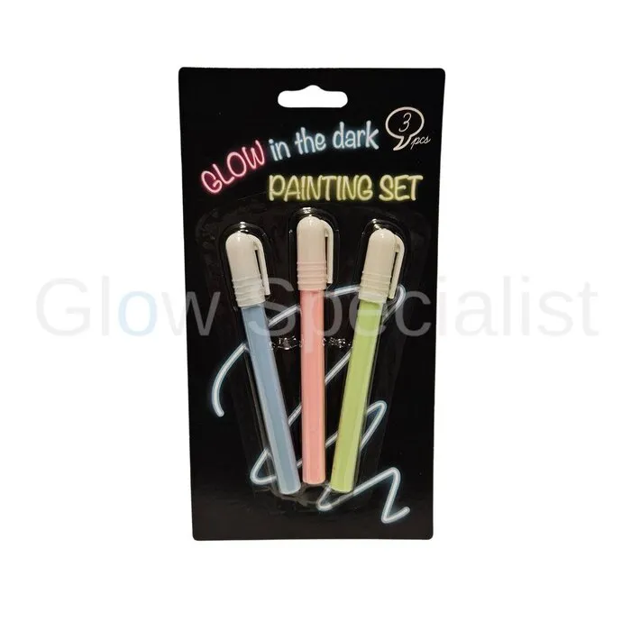 VERF STIFTEN - GLOW IN THE DARK - UV - SET VAN 3
