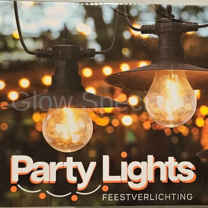 PARTY LIGHTING STRING LIGHTS - OUTDOOR - 5.5 M - 6 LED FILAMENT LAMPS - 2 TYPES
