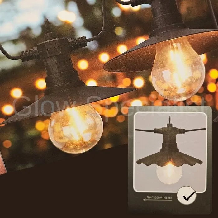 PARTY LIGHTING STRING LIGHTS - OUTDOOR - 5.5 M - 6 LED FILAMENT LAMPS - 2 TYPES