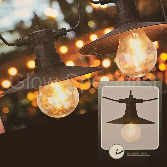PARTY LIGHTING STRING LIGHTS - OUTDOOR - 5.5 M - 6 LED FILAMENT LAMPS - 2 TYPES